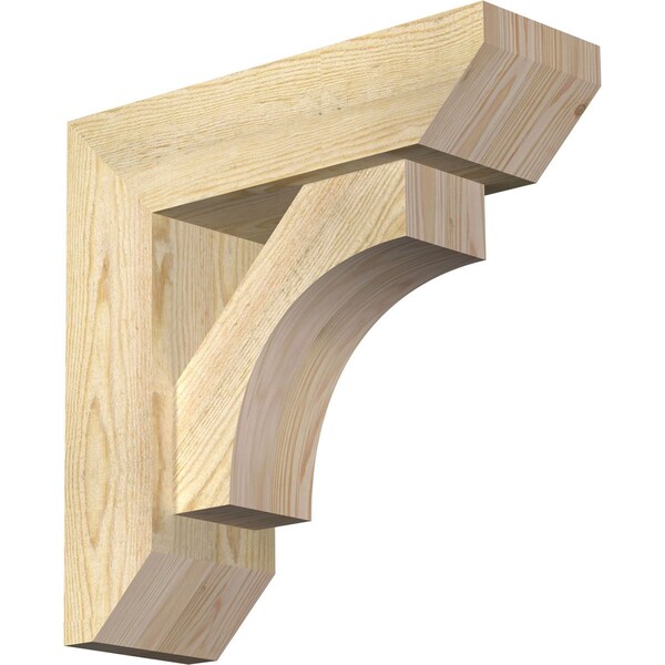 Ekena Millwork Westlake Slat Rough Sawn Bracket w/ Offset Brace, Douglas Fir, 6"W x 18"D x 18"H BKT0604X18X18WTL06RDF - main